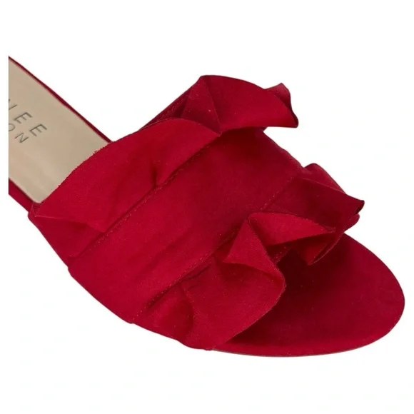 Journee Collection Sabica Red Microfiber Womens Sandals Size 6M - Picture 7 of 13